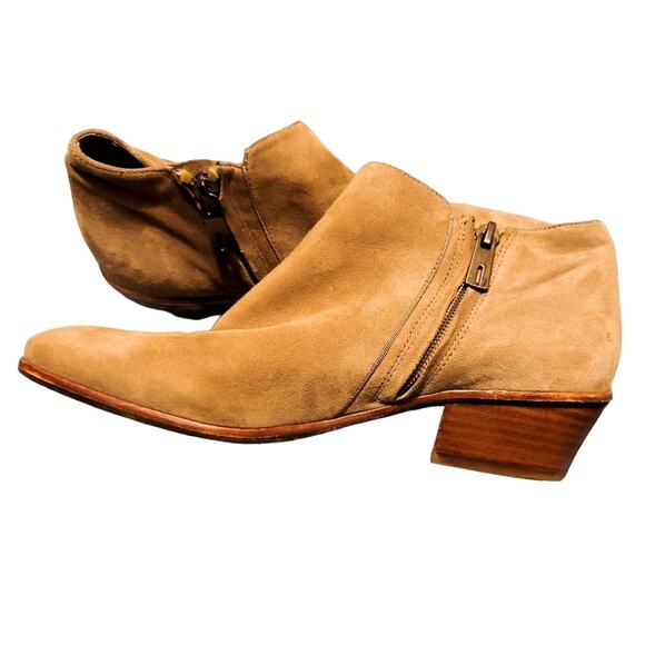 Sam Edelman putty/taupe Petty suede side zip Chelsea booties size 6 - Picture 5 of 16